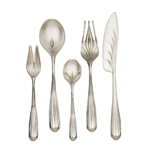 Couverts à la main avec poignée peints à la main Serveur à salade pour événements fêtes Traiteur Outils de service décoratifs faits à la main en acier inoxydable doré - Product Image 2