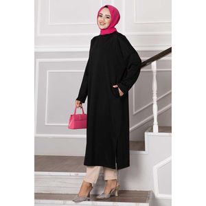 Tunique élégante et décontractée pour femme, design caftan grande taille personnalisé avec tissu mélangé noir, taille XS à XL, pour les occasions de jour et de festival - Product Image 3