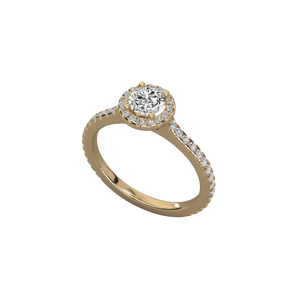 Bague solitaire en or 14 carats avec diamant brillant - Product Image 4