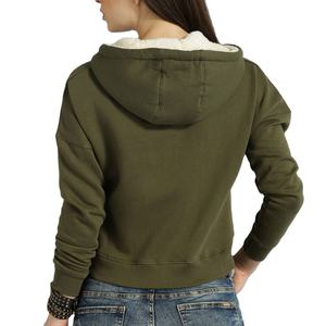 2025 NURAK, sudaderas con capucha recortadas con estampado y logotipo personalizado de invierno para mujer, 100% de algodón de talla grande antiarrugas - Product Image 3