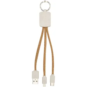Câble de charge 3-en-1 Bates Cork Sustainable Gadgets : gestion efficace des câbles et accessoires - Product Image 6