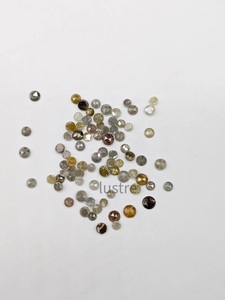 Cabujón facetado multicolor, corte de Rosa Natural, Diamante Suelto, piedra de corte de diamante de alta calidad, piedra Natural - Product Image 3