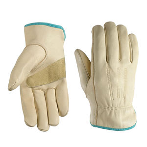 Gants de conduite de course unisexe Design à doigts entiers Couette en cuir de paume cousue antidérapante Confort élégant pour les voyages à vélo en plein air - Product Image 2