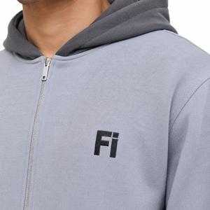 Conjunto de Sudadera con Capucha y Cremallera Unisex, de Forro Polar, Color Liso, con Bolsillo Frontal con Logo, Diseño Oversize, Chándal Informal OEM - Product Image 5