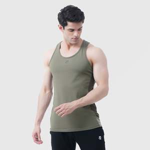 Men's Olive Energy Boost Tank <b>Top</b> - Product Image 1