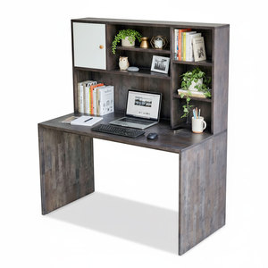 FD68055 Solid Wood Study <b>Desk</b> Bookshelf Drawer 120x60x140cm Laptop PC Table for Bedroom Hotel <b>Simple</b> Design Style-Rubber Wood - Product Image 1