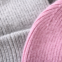Gorro de punto con logotipo de diseño personalizado de tejido de algodón orgánico personalizado con bordado plano de logotipo