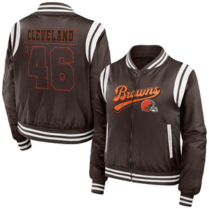 OEM mejor venta al por mayor chaqueta de satén de la Universidad personalizada estilo Letterman con cuello alto y capucha para el invierno bajo MOQ disponible - Product Image 4