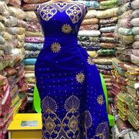 Vêtements Kanga pour femmes adultes, taille plus, de haute qualité, écologiques, légers, en polyester, 5 yards de dentelle jacquard nigériane