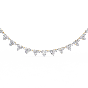 สร้อยคอเพชรสำหรับผู้หญิง พร้อมเพชรแล็บโกรว์ทองคำ 18k - Product Image 3