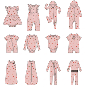 Pijama <span class=keywords><strong>de</strong></span> bambú personalizado para bebé, pelele <span class=keywords><strong>de</strong></span> canalé estampado con cremallera, convertible, para recién nacido, certificado OEKO-TEX CPC - Product Image 2
