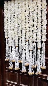 Chaîne de fleur de jasmin Rajnigandha Latkan, décoration de mariage indien, décoration de Nikha, cloison de marié de mariée, décoration de Diwali - Product Image 3