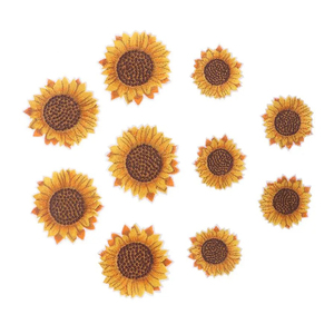 Écusson tournesol brodé sur coudre sur fleur autocollant Jeans sacs tissu Appliques Badge fait main - Product Image 6