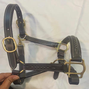 Équitation licou de cheval en cuir souple rembourré sans Stress avec coutures contrastantes fantaisie licou en cuir cousu fantaisie - Product Image 3