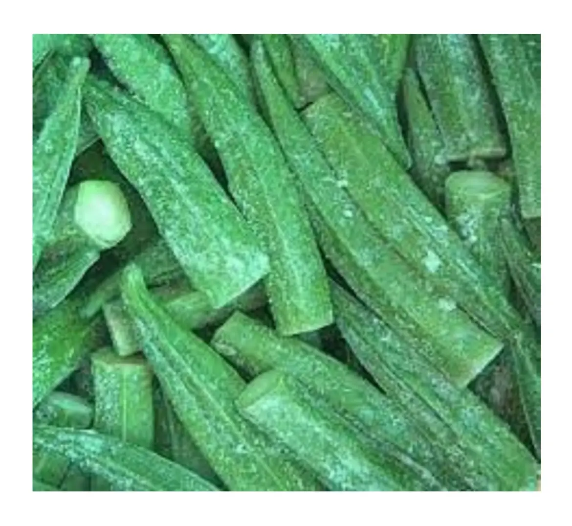 高品質の新鮮冷凍有機オクラIQF野菜冷凍オクラ