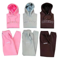 Pantalon de jogging 100% coton unisexe personnalisé doublé satin chenille serviette broderie impression deux pièces pour hommes sweat à capuche en satin pantalon de survêtement solide