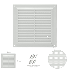 Griglia in plastica con rete posteriore 17x17 cm. - Product Image 2