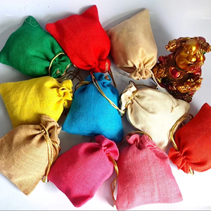 Colorful Cotton Jute Drawstring <b>Bags</b> 100% Organic Cotton Reusable <b>Storage</b> <b>Bags</b> Cotton Produce <b>Bag</b> Jewelry Gift Wedding Favor - Product Image 1