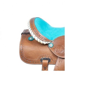 Selle usinée de course de baril occidental fait à la main Collier de poitrine de bride d'équitation avec selle usinée à la main - Product Image 4