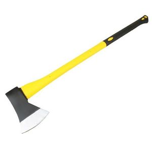 แกนเหล็กดามัสกัสขวานเหล็กคาร์บอนพร้อมที่จับไม้ไฟเบอร์กลาส - Product Image 5