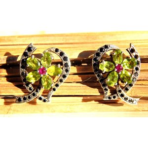 925เงินสเตอร์ลิงต่างหูเพทายเพอริโดธรรมชาติทำด้วยมือเครื่องประดับอัญมณีทันสมัยของขวัญที่สมบูรณ์แบบสำหรับเธอ - Product Image 3