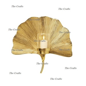 Bougeoir photophore couleur or en fer avec bougeoir de la meilleure qualité pour la décoration de fête de mariage et d'événements - Product Image 5