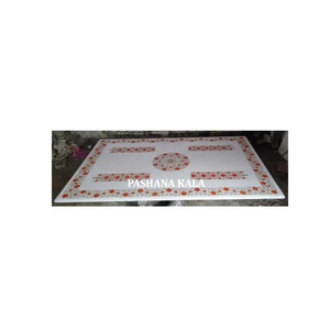 Grossiste et Exportateur de Dessus de Table de Salon en Forme de Rectangle en Marbre Blanc avec Finition Fine pour Décoration de Maison et d'Hôtel - Product Image 1