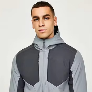 Street Wear Ensemble coupe-vent Sweats à capuche et pantalons de survêtement Ensemble de jogging à col rond Pull Coupe-vent Survêtement en nylon pour hommes OEM - Product Image 4