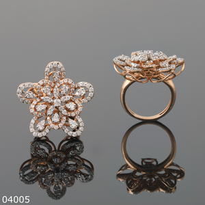 14/18K Rose Gold Lab Grown Diseñador Diamante Anillo de compromiso Diamantes rellenos Estilo de moda IGI/Mujeres certificadas Unisex - Product Image 3