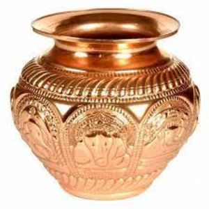 Pooja Lota de latón de cobre de lujo resistente de calidad superior con diseño grabado completo y tapa Uso de agua Precio razonable - Product Image 4