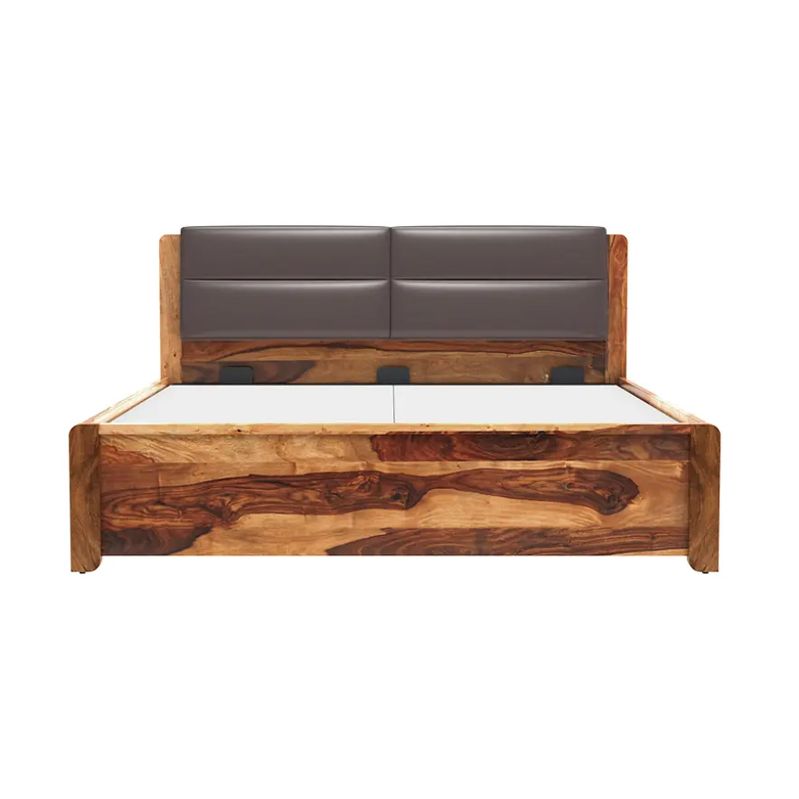 Quality Assured Natural Resistant King Size Bed With Storage - Constructed With Rosewood Or Sheesham Wood