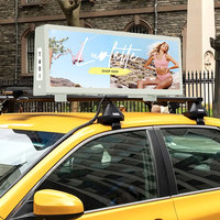 Letrero Publicitario LED Portátil para Techo de Taxi, Pantalla a Todo Color con Pantalla Superior, Función de Animación SDK, IP65