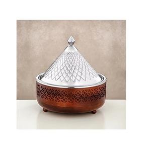 Olla para Servir Comida Árabe Hecha a Mano, Olla Caliente de Metal y Madera con Tapa y Asa, Utensilios de Cocina, Cazuela de Diseño, Calentadores de Comida para Mesa - Product Image 5