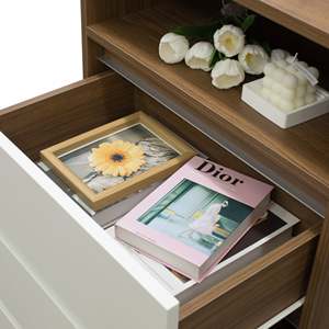 Modern/Nordic Metal Tallboy Chest of <b>Drawers</b> for Living Room & Bedroom 4 <b>Drawers</b> <b>Storage</b> - Product Image 6