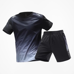 Conjuntos de 2 piezas a la moda para hombre, Polo de manga corta informal de verano y chándal de punto sólido para hombre - Product Image 2