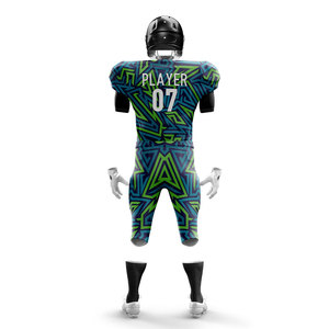 Ensemble de shorts en jersey personnalisés en polyester 100% de haute qualité en maille respirante avant grande taille No Duty Football américain - Product Image 3