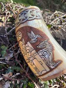 Rustic Buffalo Horn Mug, Handmade Natural Drinkware, Perfect for Coffee, Tea, <b>Whisky</b>, Eco-Friendly Bar Party Kitchen Use - Product Image 3
