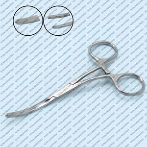Profesional DeBakey anillo manejado Bulldog abrazadera S curvado Manual cardiovascular instrumento quirúrgico Acero inoxidable CE - Product Image 5