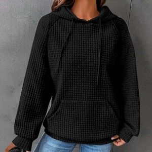 Bas prix femmes longs sweats à capuche et sweats femmes sweat à capuche dames vêtements décontracté solide tricoté sweats à capuche pour femme - Product Image 4