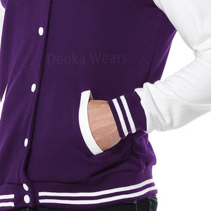 Chaqueta Letterman hecha a medida para hombre de la mejor calidad Otoño Invierno cuello levantado relleno de algodón secado rápido transpirable a prueba de viento - Product Image 4