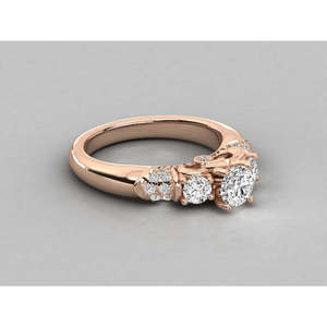 Anillo Solitario de Oro de 14K para Mujer con Diamante Cultivado en Laboratorio - Product Image 1