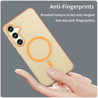 Étui de téléphone portable magnétique antichoc en TPU mat couleur unie avec boutons électroplaqués et cadre d'objectif indépendant pour modèle S25 Ultra MOF-006