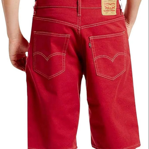 2025 été décontracté hommes élégant en détresse lavé Denim Shorts coupe ample 100% coton solide motif en vrac en gros - Product Image 3