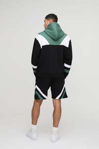 ชุดวอร์มสำหรับผู้ชายโอเวอร์ไซส์ทรงบ็อกซี่คอลโลบล๊อกมีฮู้ดชุดวอร์มลำลองสวมใส่สบายระบายอากาศได้ดี - Product Image 2