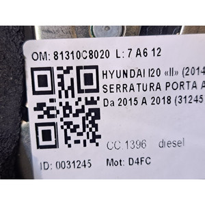 CERRADURA DE PUERTA DELANTERA IZQUIERDA HYUNDAI i20 Serie 81310C8020 D4FC (12>18) - Product Image 6