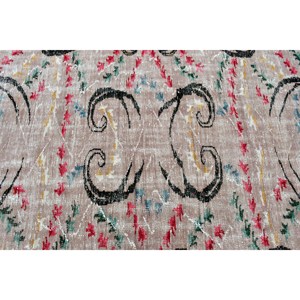 Alfombra turca beige moderna de 6,1x9,3 pies, tejido plano para decoración de sala de estar, patrón rectangular con diseño de pasillo - Product Image 5