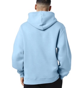 Sudadera con capucha gruesa pesada en blanco 320Gsm logotipo personalizado gota hombro hombres sudadera francés Terry peso pesado Sudadera con capucha de gran tamaño - Product Image 2