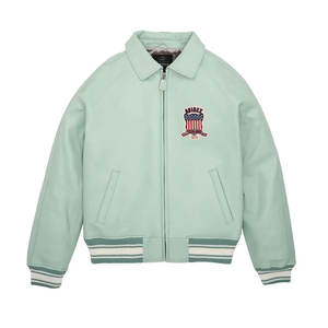 2025 Tamaños personalizados Mejor venta Chaquetas de cuero para hombres Chaquetas de cuero genuino hechas a medida con bordado Chaquetas Avirex - Product Image 4