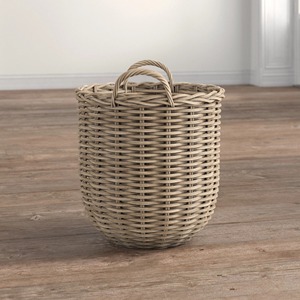 Panier rond en rotin avec poignée, panier de rangement fait main, vente en gros, écologique, fabriqué au Vietnam - Product Image 4
