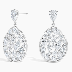 Boucles d'oreilles tendance en argent sterling plaqué or avec diamant Moissanite multi-formes Cadeau de fête de mariage pour les femmes - Product Image 2
